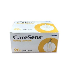 케어센스 안전란셋 일회용란셋 멸균 사혈침 채혈침(100개입) 26g, 100개입, 1개