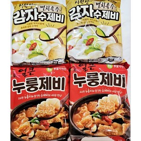 시원한 멸치육수 감자 수제비 2개 + 얼큰 누릉제비 2개 코스트코, 1개, 186.5g