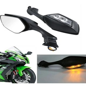 오토바이 LED 조명 사이드 미러 가와사키 닌자 ZX 10R 2011-2015 H2, 1개