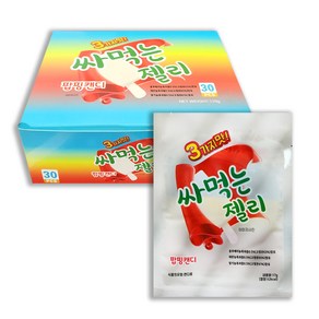 세가지맛 싸먹는젤리 팝핑캔디 1박스 /롤업젤리, 30개, 17g