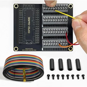 ESP32 DevKitC 확장보드 터미널쉴드 편리하고 강하게 고정되는 케이블 연결 방식 (Push-in 타입), 1팩, 1개