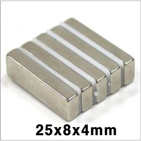 사각자석 25x8x4mm 네오디움 자석, 사각자석 25x8x4mm(1개)