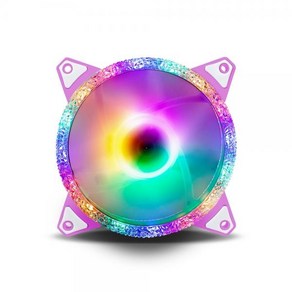 VICTOR CRYSTAL DOUBLE 7COLOR RAINBOW-120 [시스템쿨러 120mm], 핑크, 1개