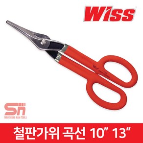 WISS 위스 V10N V19N 다목적 함석 철판 가위 곡선날, V19N(13인치), 1개