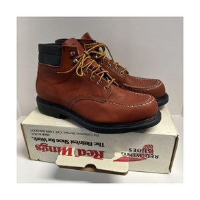 Red Wing Shoes 레드윙스 204 남성 브라운 오일 태닝 가죽 목토 6인치 슈퍼 밑창 사이즈 11.5D 새 상품 Redwings