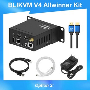 원격 서버용 BliKVM V4 Allwinne H616 Soc KVM IP PoE HDMI 호환 비디오 루프 PiKVM RTC 캡처, Option 2 US, 1개