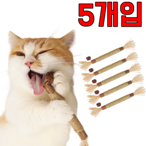 펫글로우 고양이 마따따비 스틱 막대 장난감 개다래 나무 이갈이 캣닢, 5개, 마따따비스틱