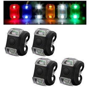 [4개 묶음] 사구마트 LED 자전거 실리콘안전등 D타입-4P 자전거 안전등 전저등, AG10 블랙, 4개
