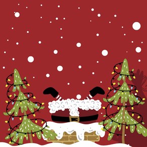 디자인 냅킨 33 x 33 cm, 가정용냅킨 Mood of Santas, 1개