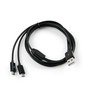 USB2.0 MICRO 5핀 Y 동시 충전케이블 NA937, 1개