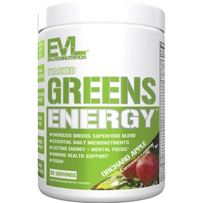 EVLUTIONNUTRITION 스택드 그린 에너지 오차드 애플 맛, 207g, 1개