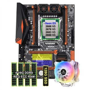 HUANANZHI X99-AD4 마더 보드 128G M.2 SSD DIY CPU Xeon E5 2666 V3 2683 2676 쿨러 4*16G 메모리 64G DDR4 REG ECC, [05]Contact fo othes, 1개