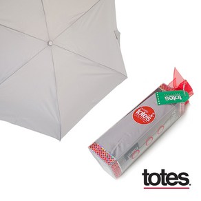 totes(토스) 마이크로 5단 수동우산 A133GRY (솔리드 그레이) 선물용패키지 양산겸용