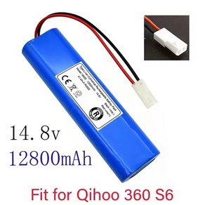 Qihoo 360 S6 용 배터리 팩 148V 12800mAh 로봇 진공 청소기 예비 부품 액세서리 교체, 1.1pcs battey, 1개