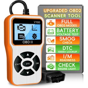 OBD2 스캐너 진단 도구 리셋 기능이 있는 자동 점검 엔진 코드 리더 향상된 OBDII/EOBD 자동차 스캔 도구, 1개