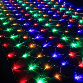 크리스마스 트리킹 LED 24V 그물롱네트 캠핑 줄조명 와이어전구 256구, 기본패키지-칼라, 1개