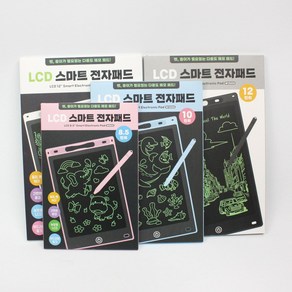 [날쌘거북이] LCD 8.5 10 12인치 스마트 전자패드 전자칠판 전자노트 드로잉패드 그림패드 태블릿 유아 어린이 메모장