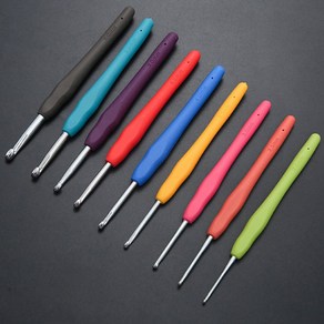 위너리스 뜨개질 바늘 실리콘 손잡이 코바늘 2.0mm-10.0mm 사이즈 택1, 3.0mm, 1개