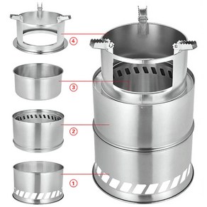 대형31cm 우드스토브 이중연소 화로대 캠핑 불멍 미니 화로 1, 1개
