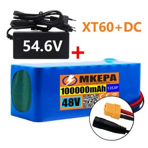 13S3P 48V 100000mAh 100Ah Lithium-ion Battey Pack with 1000W BMS fo 54.6V E-bike Electic Bicycle, 1개