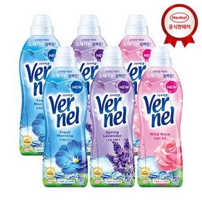 버넬 고농축 섬유유연제 900ml x6개, 스프링 라벤더, 6개