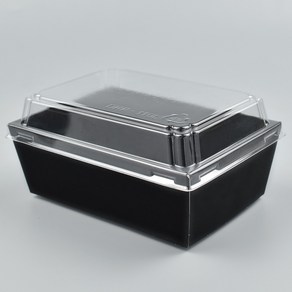 블랙 샌드위치 포장 용기 DRP-1 종이 도시락 트레이, 1세트, 100개입
