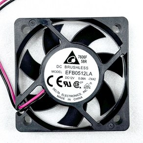 DELTA 냉각팬 EFB0512LA 12V 0.08A 2선 50x50x10mm 델타 냉각팬 쿨러, 1개