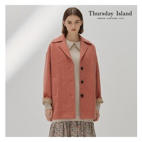 국내매장판 써스데이아일랜드 THURSDAYISLAND 3버튼 코쿤핏 코트T218MCT235W 226291