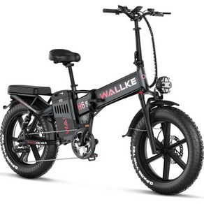 W 월케 전기 자전거 어른 접이식 1000W 48V 40Ah36Ah 장거리 Ebike 33mph 빠른 20인치 지방 타이어 풀 서스펜션, 36Ah-black