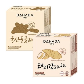 다하다 돼지감자차 국산 둥굴레차 200티백세트, 1개, 120g, 100개입