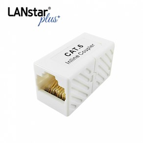 LANsta CAT.6 UTP I형 랜커플러/LSP-6IC-UJW/고급형/RJ45 8P8C F/F I형/1Gbps 기가비트 전송속도/인라인 커플러/50u 금도금핀/랜케이블 길이, 1개