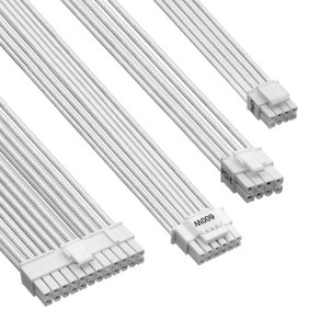 세고탭 튜닝 연장 16AWG 슬리빙 케이블 풀모듈러 풀세트 화이트 PCIE 5.1 모듈러포함, 300mm, 1세트