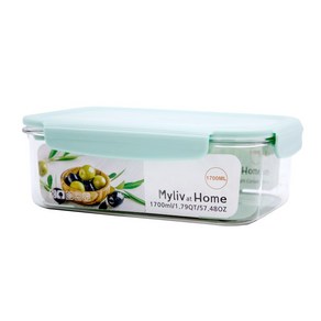 마이리브앳홈 프리미엄 안심소재 밀폐용기 전자렌지 냉동 가능 반찬통, 1700ml, 1개