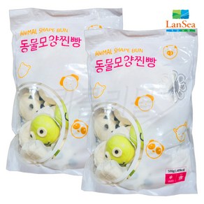 랜시 이솝찐빵 동물모양찐빵 캐릭터찐빵 냉동, 500g, 2개