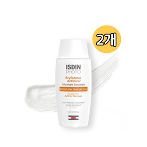 ISDIN Eyfotona Actinica 울트라라이트 에멀젼 미네랄 선크림 100ml x2 스페인 이스딘 썬로션, 2개