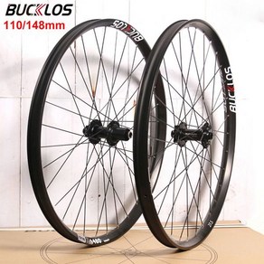 BUCKLOS 자전거 휠셋 XC DH MTB 휠 세트 알루미늄 프론트 리어 림 시마노 호환용 OEM 8 9 10 11S 클린처 27.5 인치 29 인치, 100x15 142x12mm, Alloy Hub, 1개