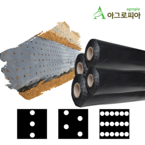 흑색 유공 멀칭 비닐 농사용 텃밭용, 4번: 편폭90cm×길이100m(2구멍), 1개