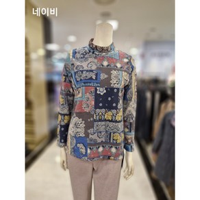 [이헌영] 패턴프린트 반목폴라티셔츠 24DS5085B4A