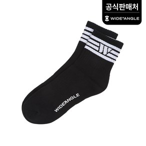 와이드앵글 공식 남성 CO 중목 W 파일 양말 M WMU24S02Z1, Black, 1개