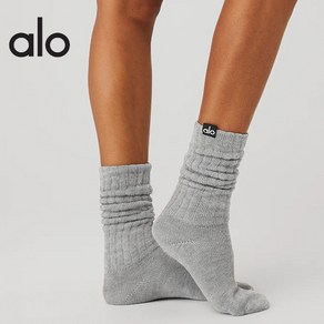 aloYoga 스타킹 SCRUNCH SOCK 양말 부드럽고 통풍이 잘 되는 스포츠 백매치 초두꺼운 접기 양말