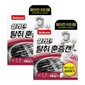 불스원 폴라패밀리 살라딘 에어컨 히터 탈취 훈증캔 무향 본품, 5g, 2개