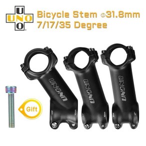 카본핸들바 UNO-파워 자전거 스템 MTB 테이블 핸들 바 스템 7 17 35 도 31.8mm 60-130mm 산악 도로 부품 캘로이, 17 31.8x70mm stem 35