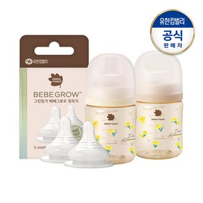 베베그로우 PPSU 노랑붓꽃 젖병 트윈팩 160ml+젖꼭지2입, 1개