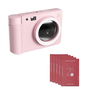 HPRT Z1(핑크)+인화지 100매 골라서 바로 뽑는 스티커 카메라 한글지원 폴라로이드 사진기, 1개, Z1핑크+인화지100매