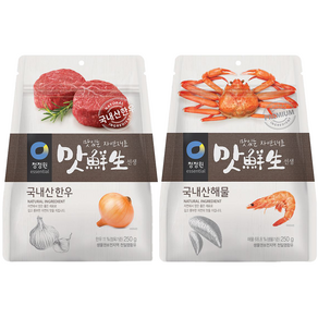 청정원 맛선생해물2개+청청소고기2개, 1개, 1g