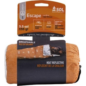 SOL Escape Lite Bivvy 체온 반사 비상 담요, 1개