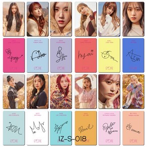 아이즈원 싸인 포토 카드 포카 굿즈, 12장, 4