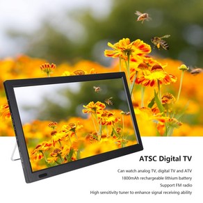 LEADSTAR ATSC 디지털 TV 휴대용 HD 텔레비전 자동차 캠핑용 미국 플매트 카펫 러그 110220V 지원 USB 13 인치 1920x1280