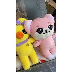 아이브 굿즈 미니브 멤버 상징 인형 22cm, 아이브 핑크 화이트 고양이 귀 인형 22cm