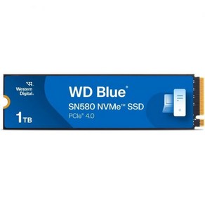 Westen Digital 2TB WD Blue SN580 NVMe 내장 솔리드 스테이트 드라이브 SSD Gen4 x4 PCIe 16Gbs M.2280 최대 4150MBs WDS, 1TB_Pevious Geneation, 1개